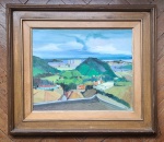 Orlando BRITO (Janaúba, MG 1950) "Barra da Tijuca (Vista da Igreja Nossa Senhora da Pena, Jacarepaguá)" óleo sobre tela, 38 x 46cm. Assinado, titulado e datado Rio 1980 no verso. Moldura 60 x 68cm, excelente estado de conservação.