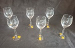 Cristais Strauss, seis taças para licor medindo 16,5 cm de altura por 6 cm de diâmetro.