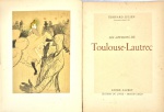 Les Affiches de Toulouse Lautrec, antiga e rara publicaçâo Francesa organizada por Edouard Julien na década de 50, completa com as 32 laminas litográficas impressas  e 101 paginas no total, medindo 32 cm por 25 cm, editora André Sauret, em bom estado de conservação minimas manchas e pequena falta na lombada.