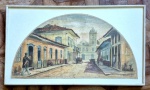 Antônio Paim Vieira (São Paulo, 2 de novembro de 1895  São Paulo, 11 janeiro de 1988)Aquarela sobre papel assinada e datada de 953, "Praça Antonio Prado ao jundo Igreja do Rozário" medindi 32 cm poe 62 cm e 39 cm por 69 cm.