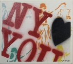 GEJO - Estêncil e tinta spray. 2010. ME: 21 x 23,5cm. Ass. inf. dir. Sem moldura.