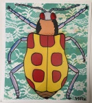 GEJO - Estêncil e spray sobre papel. 2010. ME: 21,5 x 24cm. Ass. inf. dir. Sem moldura.