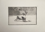 FRANCISCO DE GOYA - Heliogravura. No.20 do álbum "Tauromachie" Ed. Henrich Pallmann. Munique, Delphin-Verlag. Edição de 1911. MI: 20,5 x 31cm. ME: 36 x50cm. Edição impressa em 400 cópias. Ex-coleção Mônica Filgueiras. Sem ass. Sem moldura.