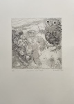 HELGA MIETHKE - "Série sonhos - com coruja". Gravura em metal. Ed. 13/30. 1992. ME: 70 x 50cm, MI: 30 x 29,5cm. Ass. inf. dir. Sem moldura.