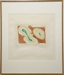 ROSSINI PEREZ  Gravura em metal com relevo. Ed. 8/30. Dec. 1960. Com moldura e passe-partout: 65 x 55,5 cm. Ass. inf. dir.