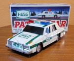 Hess Patrol Car 1993 Eletric, funciona com duas pilhas. Conservado na embalagem original. Acompanha o manual. 26cm.