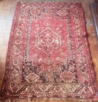 Tapete iraniano Shiraz  tribal- Med.: 1,21 x 1,65m = 2,00m², em excelente estado, limpo.