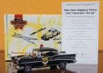 Matchbox DYM96666 Ohio State Highway Patrol Chevrolet Bel Air, 1/43, metal fundido Conservado na embalagem original.