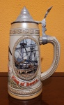 Caneca tankaer de Cerveja Anheuser Busch-Budweiser Série M Edição Limitada N. 5 - Festival Bavarian. Med.:  24cm