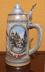Caneca tankaer de Cerveja Anheuser Busch-Budweiser Série M Edição Limitada - Festival Bavarian. Med.:  24cm