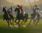 ARMANDO ROMENELLI  (Rio de Janeiro, 20 de janeiro de 1945) óleo sobre tela "Polo". A tela: 40x50, datado e assinado em