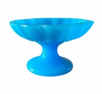 Porta pirulas em Opalina Baccarat azul, períodp Napoelao III