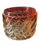 Caixa sem tampa, Baccarat modelo Bambu tours, reproduzido no catálogo da Baccarat de 1906. Marca Baccarat gravada em alto relevo.