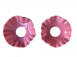 2 Bobrches em opalina rosa