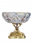 Centro de mesa em cristal Baccarat com base em bronze