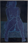 Eda Lani, datado 1998 e assinado, acrillico sobre tela 100x132, nu feminino  numerado 9815