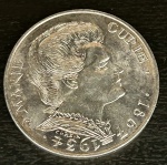 Moeda francesa em prata de leio, 100 francos, 1984 realiza em homenagem a cientista Mari  Curie , em excelente estado, peso 15 gramas