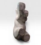 Vasco Prado. Escultura em mármore travertino (pertenceu à coleção Claus Wilmes). Altura: 52 cm (escu