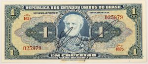 Numismática, BRASIL. Uma Cédula C-009 Série 462 Nº 025979