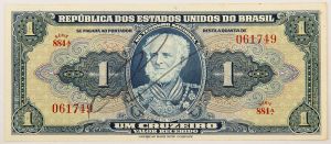 Numismática, BRASIL. Uma Cédula C-009 Série 884 Nº 061749