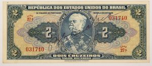 Numismática, BRASIL. Uma Cédula C-014 Série 27 Nº 031740