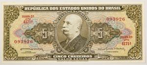 Numismática, BRASIL. Uma Cédula C-074 Série 4171 Nº 093926