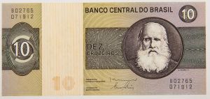 Numismática, BRASIL. Uma Cédula C-140 Série B02765 Nº 071912 1980