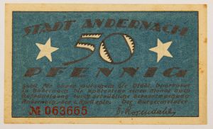 Numismática, NOTGELD. Uma Cédula 50 Pfenning