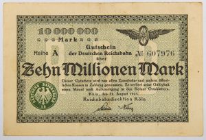 Numismática, GERMANY. Uma Cédula 10000000 Mark