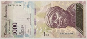 Numismática, VENEZUELA. Uma Cédula P-95 2016 Flor de Estampa