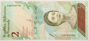 Numismática, VENEZUELA. Uma Cédula P-101 2018 Flor de Estampa