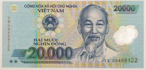 Numismática, VIETNAM. Uma Cédula P-120 2018 Polímero Flor de Estampa