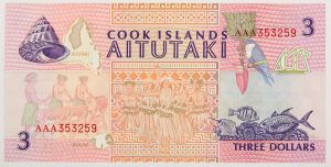 Numismática, COOK ISLAND. Uma Cédula P-7 1992 Flor de Estampa