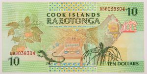 Numismática, COOK ISLAND. Uma Cédula P-8 1992 Flor de Estampa