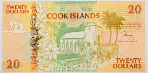 Numismática, COOK ISLAND. Uma Cédula P-9 1992 Flor de Estampa