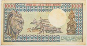 Numismática, CONGO. Uma Cédula 1000 Francs