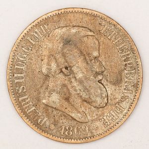 Numismática, BRASIL. Uma Moeda 20 Réis 1869