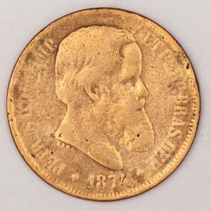 Numismática, BRASIL. Uma Moeda 40 Réis 1874