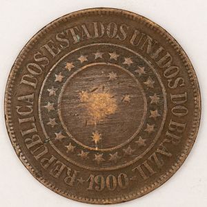 Numismática, BRASIL. Uma Moeda 40 Réis 1900