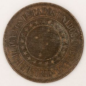 Numismática, BRASIL. Uma Moeda 40 Réis 1889