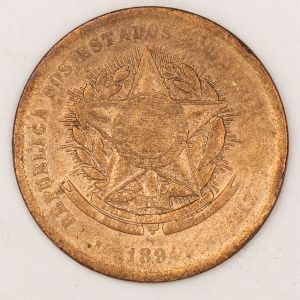 Numismática, BRASIL. Uma Moeda 20 Réis 1894