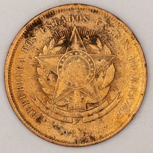 Numismática, BRASIL. Uma Moeda 20 Réis 1889