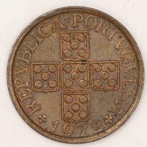 Numismática, PORTUGAL. Uma Moeda 20 Centavos 1972