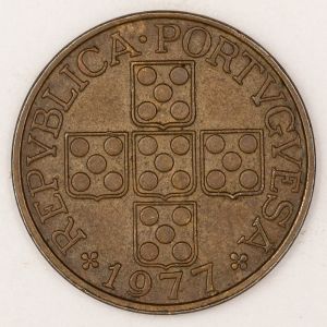 Numismática, PORTUGAL. Uma Moeda 1 Escudo 1977