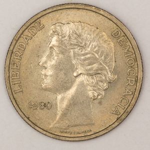 Numismática, PORTUGAL. Uma Moeda 25 Escudos 1980