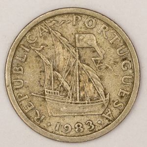 Numismática, PORTUGAL. Uma Moeda 2,5 Escudos 1983