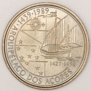 Numismática, PORTUGAL. Uma Moeda 100 Escudos 1989