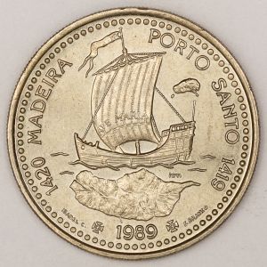 Numismática, PORTUGAL. Uma Moeda 100 Escudos 1989