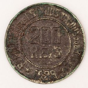 Numismática, Brasil. Moeda de 200 Reis República Ano 1928 - 25mm V. 100 - Oportunidade