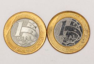 Numismática, Brasil. Moeda de 1 Real 30 e 50 Anos do Banco Central do Brasil Comemorativas - Flor de Cunho